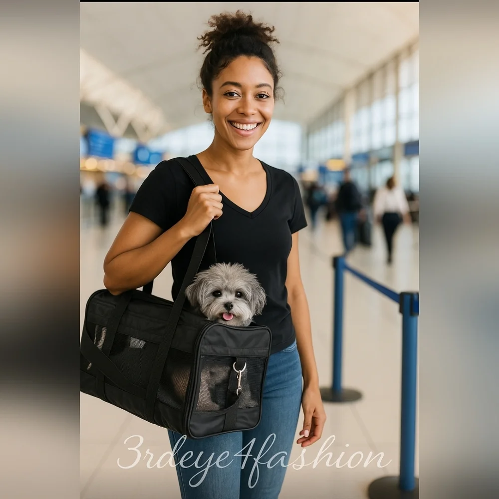 🐾✈️ Sherpa Original Deluxe Pet Carrier Large Black Jet-Set Ready & Pre-approved